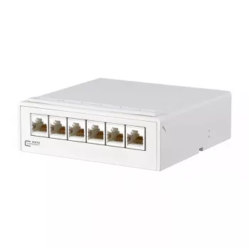 METZ CONNECT E-DAT - Patch panel - CAT 6a - RJ-45 X 6 - Branco puro (130862-21C-E)