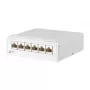 METZ CONNECT E-DAT - Patch panel - CAT 6a - RJ-45 X 6 - Branco puro (130862-21C-E)