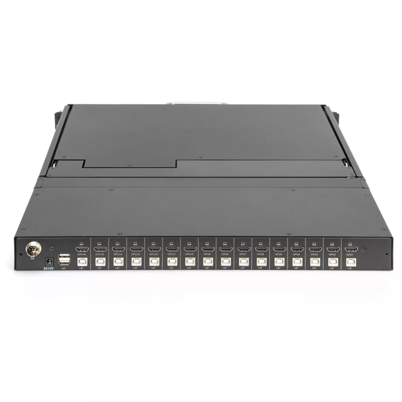 Consola KVM Digitus 17 polegadas HD LCD 16 portas HDMI teclado alemão