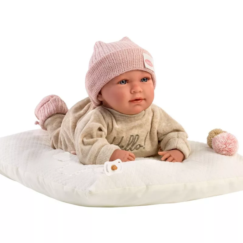 Boneca bebé Mimi a chorar com almofada 42 cm