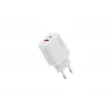 Carregador USB de parede DIGITUS 20W, 1x USB-C, 1x USB-A, entrada 100–240V, branco