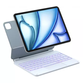 Capa com teclado Bluetooth folio Inateck KB09119 para iPad Air/Pro 11 polegadas (27,9 cm), bateria de 500 mAh, azul