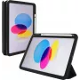 Capa tipo folio jt berlin para Apple iPad 10.9 (2022) — preta transparente