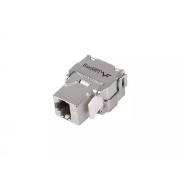 Módulo Keystone RJ45 - LSA FTP Cat.5e 180 graus para caixa de montagem