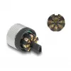Conector M12 codificação A 8 pinos conector fêmea DeLOCK 60538 ligação por parafuso