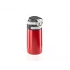 Caneca térmica Leifheit 03245 aço inoxidável 350 ml, parede dupla, à prova de fugas, tampa articulada, preta/vermelha