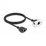 DeLOCK cabo de extensão de rede Cat.6A 1 m S/FTP RJ45 preto