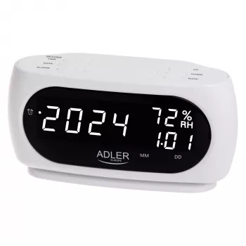 Adler AD 1186W despertador digital preto, branco