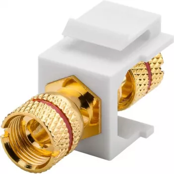 Goobay 79484 - Plano - vermelho - branco - banana - conector fêmea - dourado - plástico (79484)