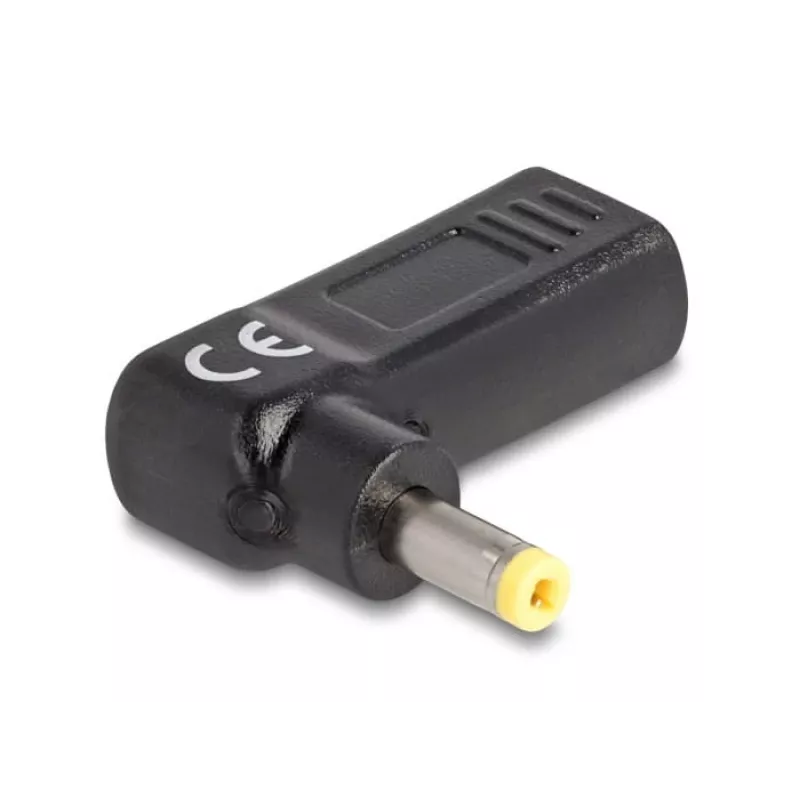 Adaptador DeLOCK USB Type-C fêmea para HP 4,8 x 1,7 mm macho 90° angular