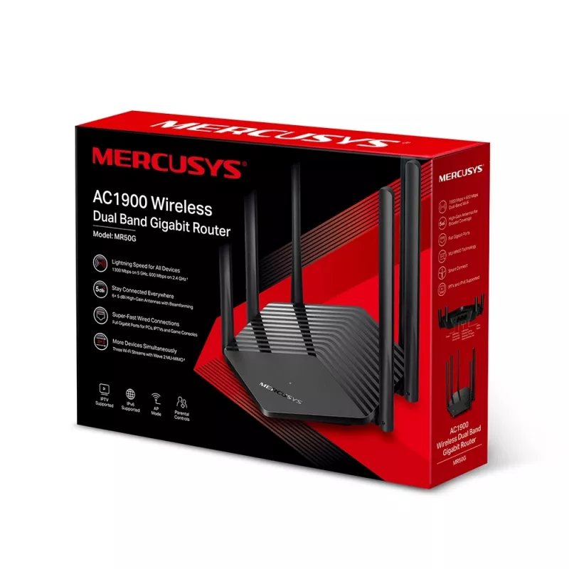 Router wireless Mercusys AC1900 dual band Gigabit