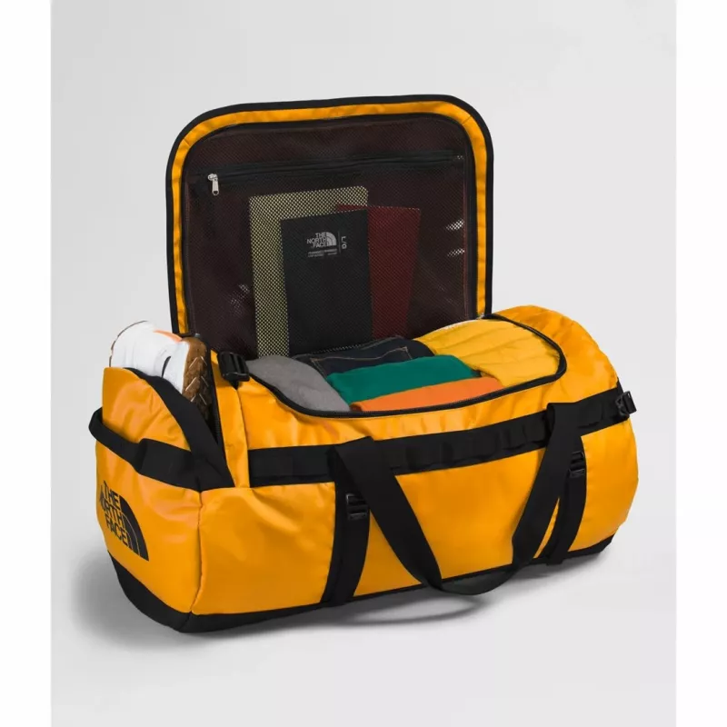 Saco de viagem The North Face Base Camp Duffel L 95 L poliéster preto, amarelo