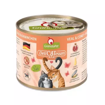 GRANATAPET DeliCATessen Vitela e Lebre - Comida húmida para gatos - 200g