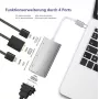 Docking station helos 288388 USB 3.1 Type-C com saídas 4K HDMI, DVI e VGA