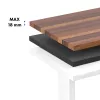 Secretária com ajuste elétrico de altura ergo office ER-400 W — altura máx. 1160 mm, carga máx. 80 kg