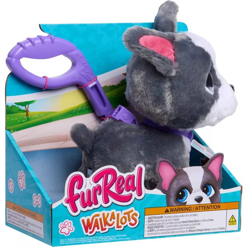 furReal Walk-a-Lots Bulldog Francês, Figura de Brinquedo