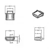 Tampa para conector fêmea DELOCK Micro-HDMI 6,2×6,4×2,8 mm preto, 10 unid.