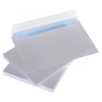 Envelopes com riscas C5 162x229 mm, branco 80g x 50 unid.