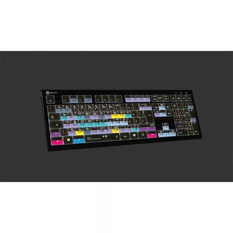 Logickeyboard ASTRA 2 DaVinci Resolve teclado LKB-RESB-A2PC-DE, USB, QWERTZ alemão (DE), PC, preto