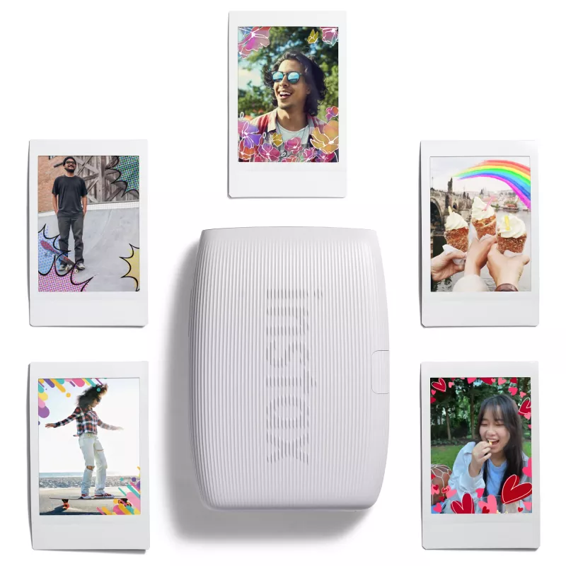 Impressora fotográfica Fujifilm Instax Mini Link 3 branca Bluetooth impressora instantânea portátil para fotografias de smartphone