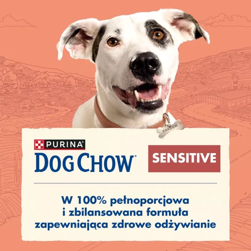 PURINA Dog Chow Sensitive Salmon - Ração seca para cães - 14 + 2,5 kg