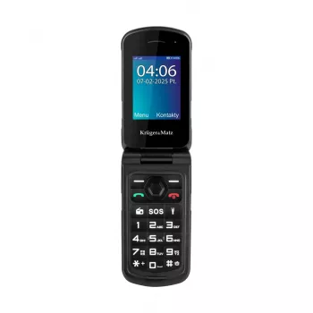 Telemóvel de concha Kruger & Matz Iron 5 Flip KM0466 — Dual-SIM, ecrã de 2,4