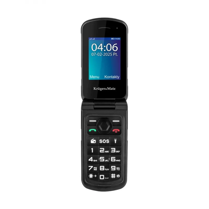 Telemóvel de concha Kruger & Matz Iron 5 Flip KM0466 — Dual-SIM, ecrã de 2,4