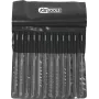 Conjunto de limas de agulha ks tools 140.3050 — conjunto de 12 peças com cabos de plástico