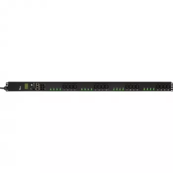 Inter-Tech SA-1632WN PDU (unidade de distribuição de energia) 16 saídas C13, gerida/monitorizada, 100–240V, 32A, TCP/IP, SNMP, preto