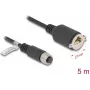 Cabo de rede DeLOCK M12 codificação A 8 polos conector fêmea para conector fêmea RJ45 Cat.5e 5 m preto