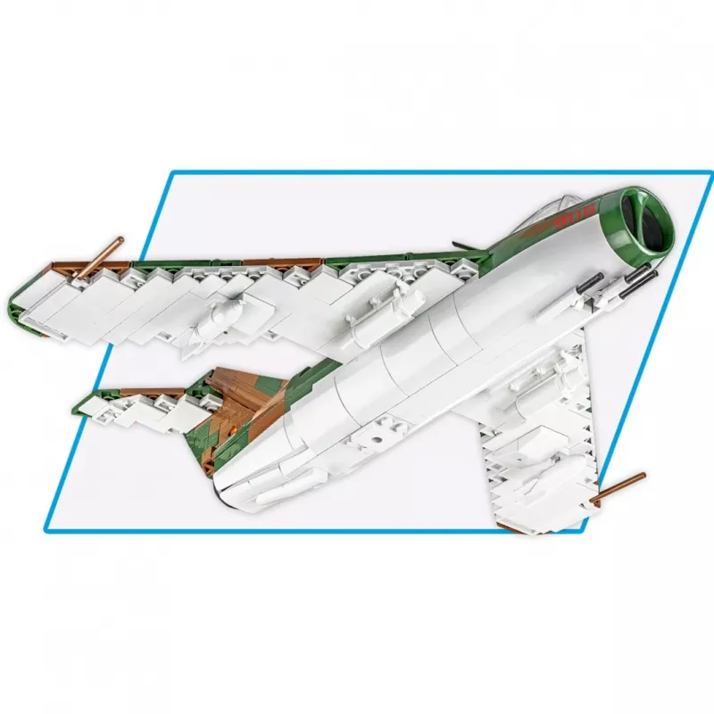 Brinquedo de construção Cobi Lim-5 MiG-17F Alemanha Oriental Força Aérea modelo 5825, conjunto de construção