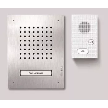Conjunto de áudio Siedle SET CLAB 850-1 E/W Siedle Classic aço inoxidável/branco (210010045-00)