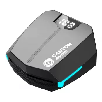 Auscultadores Canyon GTWS-2 sem fios Ear-Hook Gaming USB Type-C Bluetooth com dock de carregamento Preto (CND-GTWS2B)