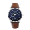 Relógio de pulso Zeppelin 84703 Automatic, mostrador azul, caixa e bracelete de aço inoxidável