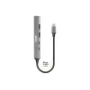 Hub USB Port Designs 900163 Type-C 5000 Mbit/s prateado