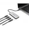 Hub USB 3.2 Gen 1 Type-C DeLOCK 64261 10000 Mbit/s preto cinzento
