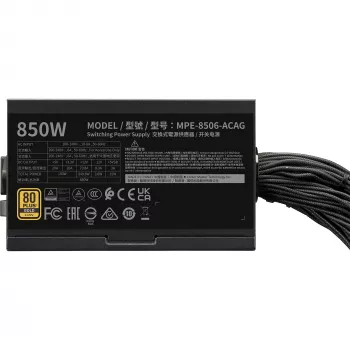 Fonte de alimentação Cooler Master MWE Gold 850 V3 850W 80+Gold não modular ATX 3.1 ventoinha 120mm garantia 5 anos