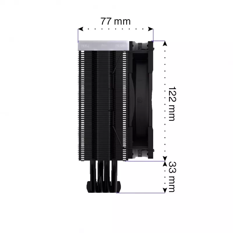 Endorfa Fera 5 preto ARGB dissipador de CPU