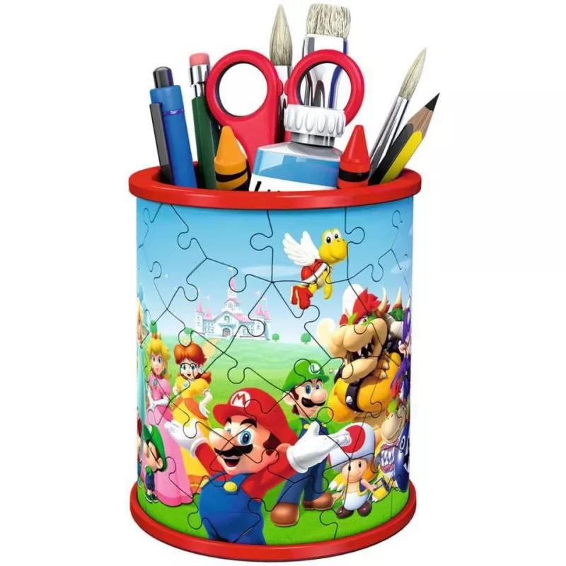 Puzzle 3D Ravensburger Super Mario porta-canetas 54 peças