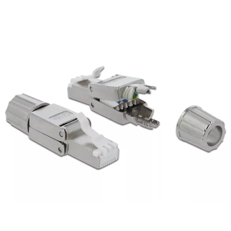 Conector de cabo DeLOCK 86477 RJ-45 cinzento
