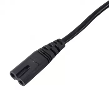 Cabo de alimentação Akyga AK-RD-01A CEE 7/16 para IEC C7 (figura 8), CCA, 1,5 m