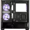 Cooler Master Elite 690 Caixa de PC, Midi-Tower, ATX, Vidro Temperado - 4 ventoinhas ARGB, Madeira, preto