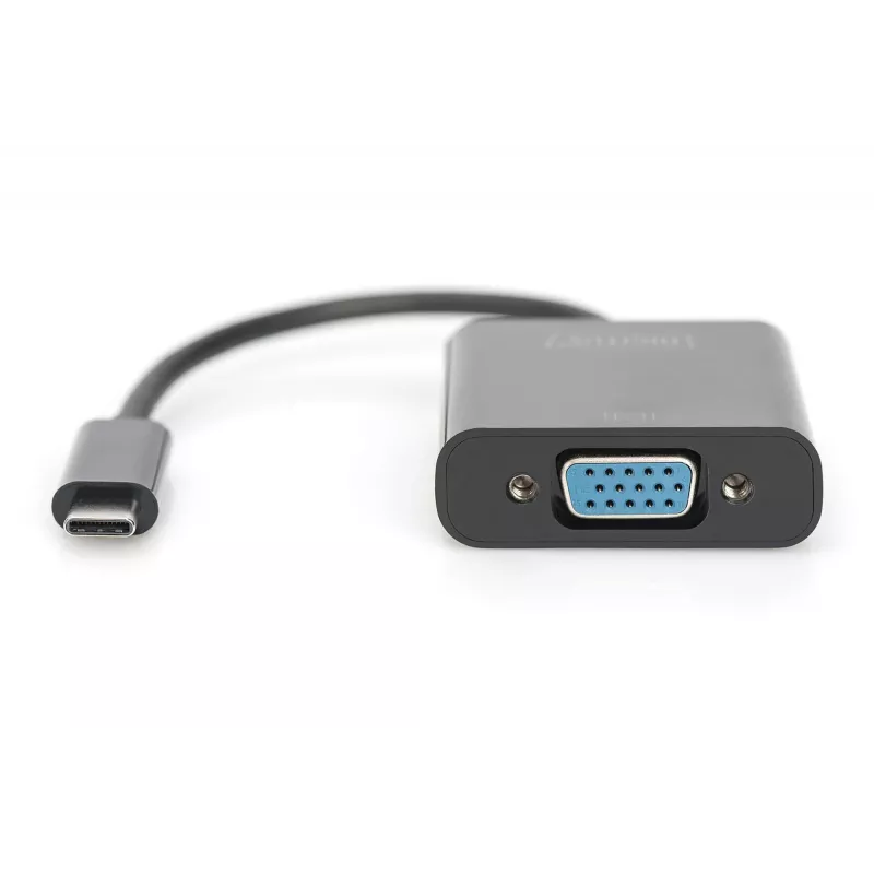 Adaptador USB-C para VGA DIGITUS DA-70853, Full HD 1080p, preto