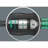 Chave dinamométrica Wera Click-Torque X 7 com punho preto-verde, encaixe quadrado 14x18 mm