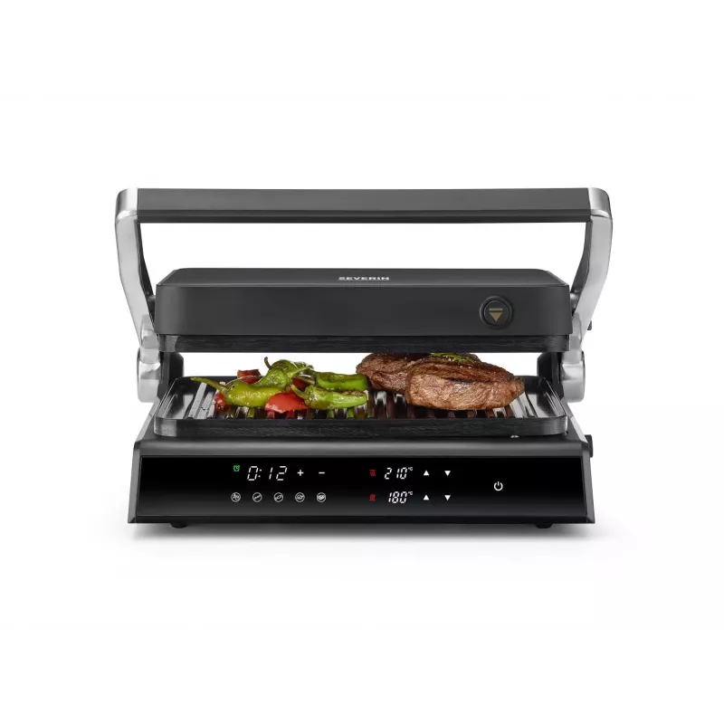 Grelhador de contacto Severin KG 2399 preto aço inoxidável 1800 W