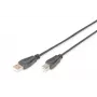 Digitus ASSMANN - Cabo USB - USB Type-A, 4 pinos (M) - USB Type-B, 4 pinos (M) - 1 m (USB / Hi-Speed USB) - Preto (AK-300105-010-S)