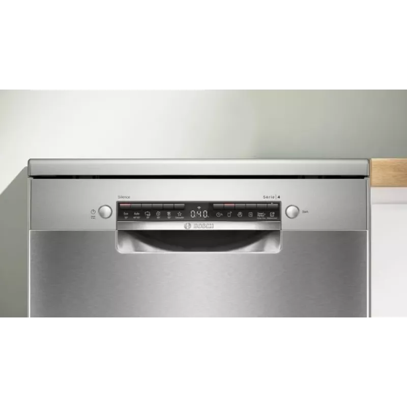 Bosch SMS4EVI04E máquina de lavar loiça de instalação livre, 13 conjuntos, 46 dB, classe energética D, Home Connect, 60x60x84,5 cm, aço