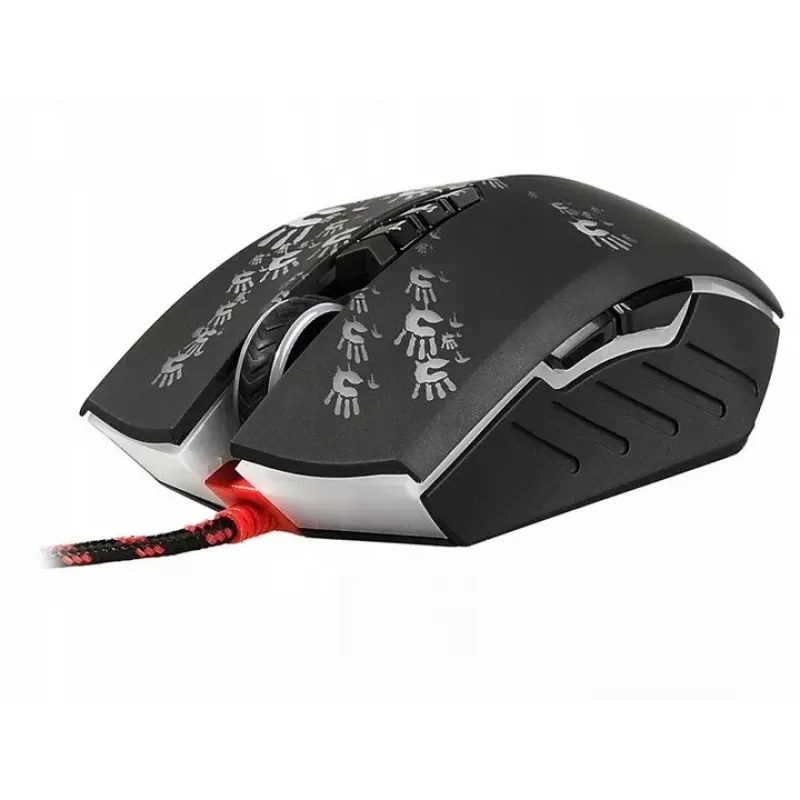 Rato gaming A4Tech BLOODY A60 — ótico, ambidestro, 6200 DPI, USB Type-A, 8 botões, preto