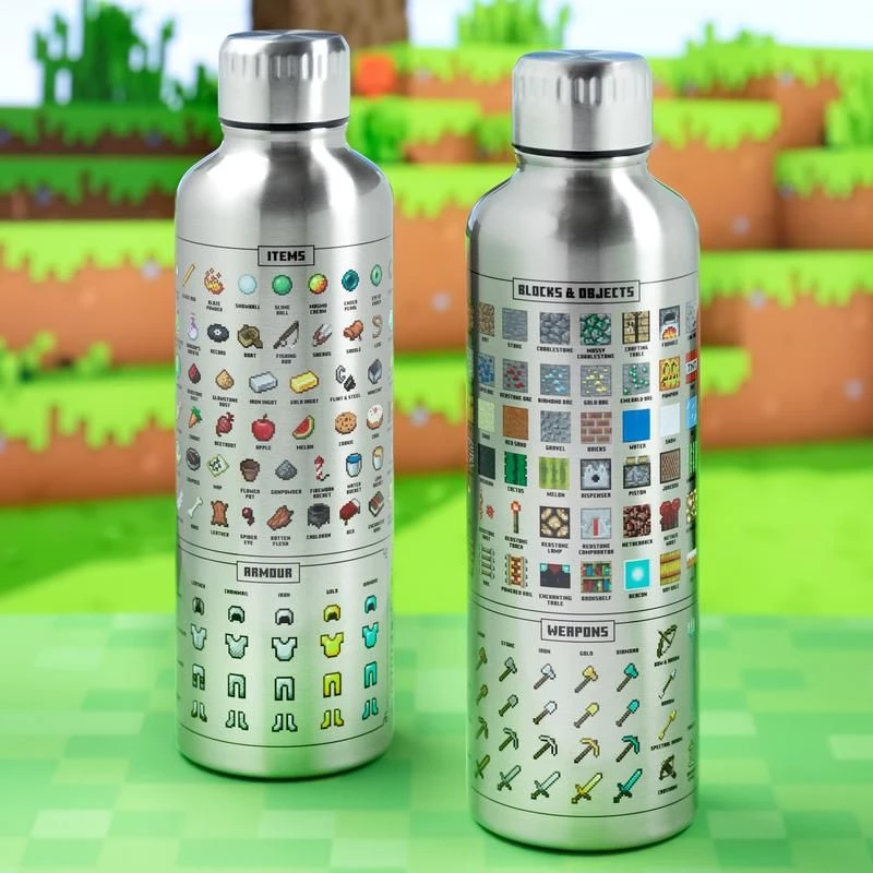 Garrafa de água metálica Paladone Minecraft