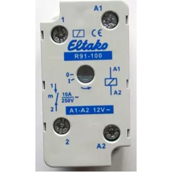 Eltako Relé eletrónico de comutação para montagem saliente e embutida 1S 10A R91-100-12V (91100411)